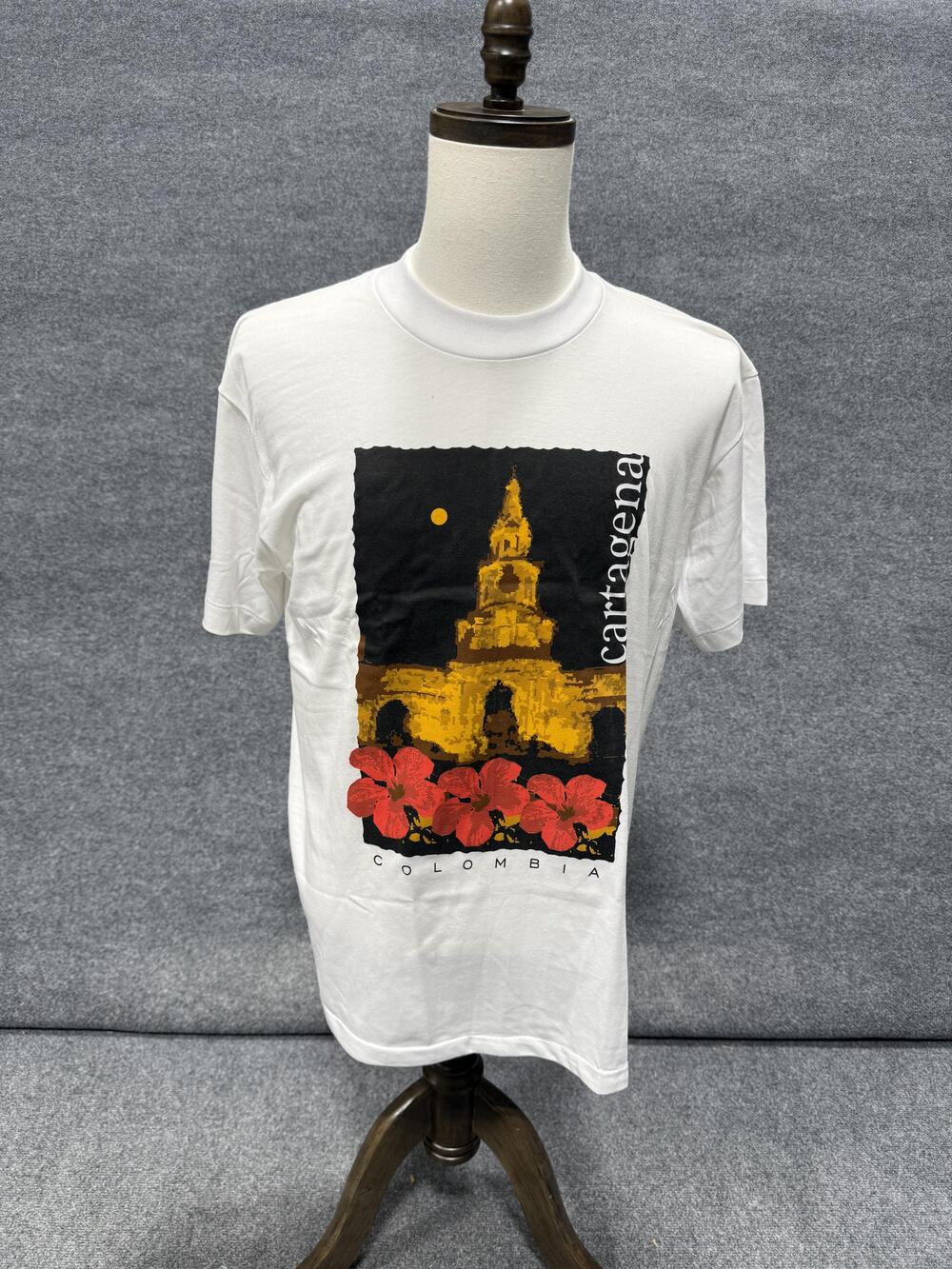 Princess Cruises Shirt Mens Large White Cartagena Colombia Graphic Travel Tee